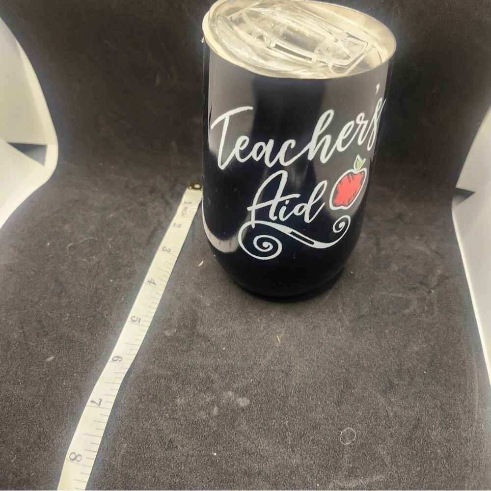 Stainless Steel Teacher's Aide Coffee Tumbler or Stemless Wine Glass 14 ounces